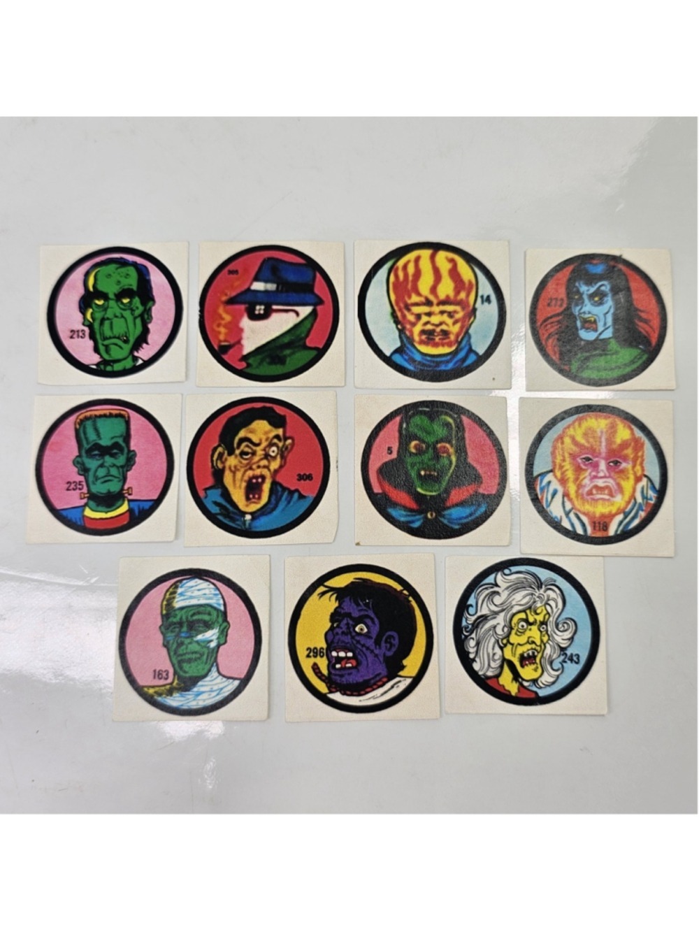 Vintage Monster Horror Vending Gumball Machine Tattoo Stickers Lot 11pcs Rare